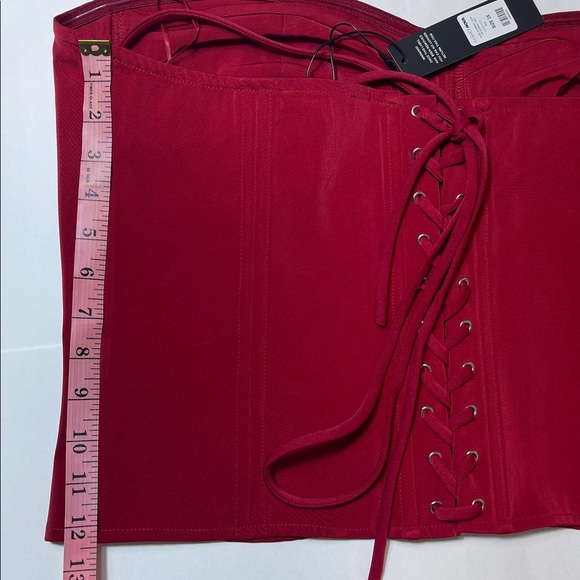 FASHION NOVA In My Element Lace Up Corset Top - Red SIZE: 2X - Picture 10 of 10